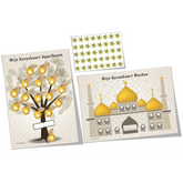 Islamitische beloningsposters met appelboom en moskee ontwerp in Koran Beloningsposter Goud
